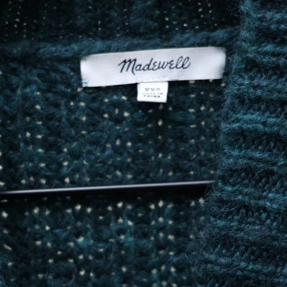Madewell Waller Crop Cardigan Sweater Green XXS - Picture 4 of 4